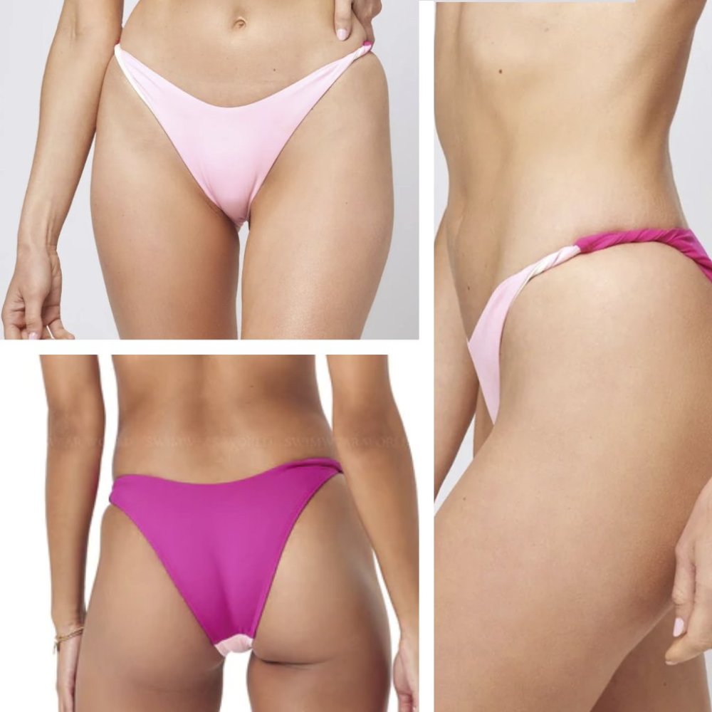 NWT L*Space Classic Lovegood Bikini Bottoms Pink XL Swim Bikini Swim